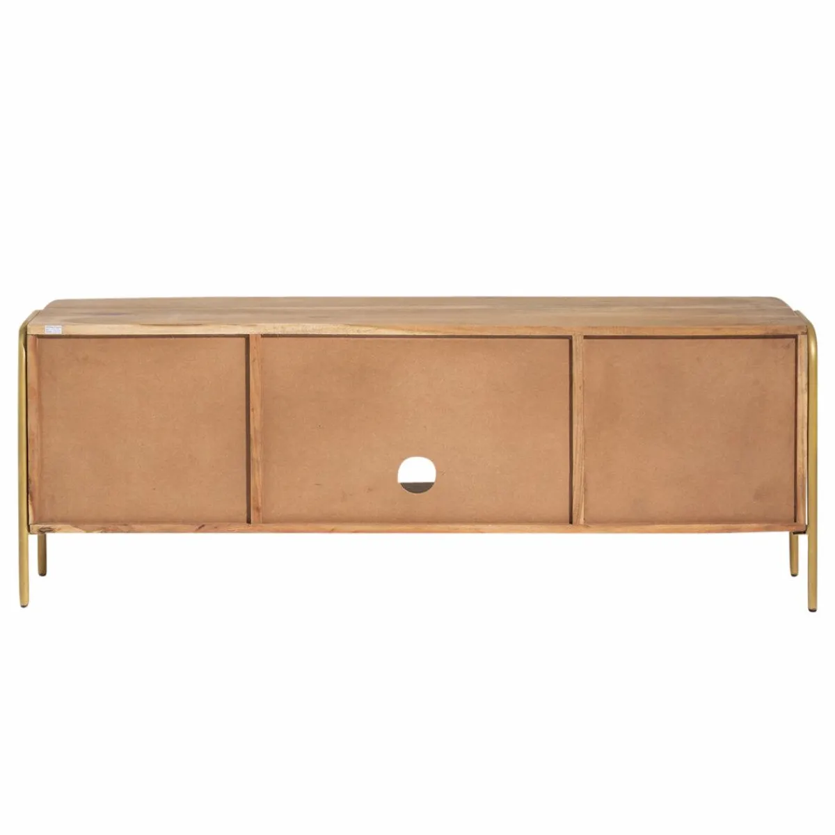 Made in Meubles Meuble TV en bois d'acacia et métal Andrès
