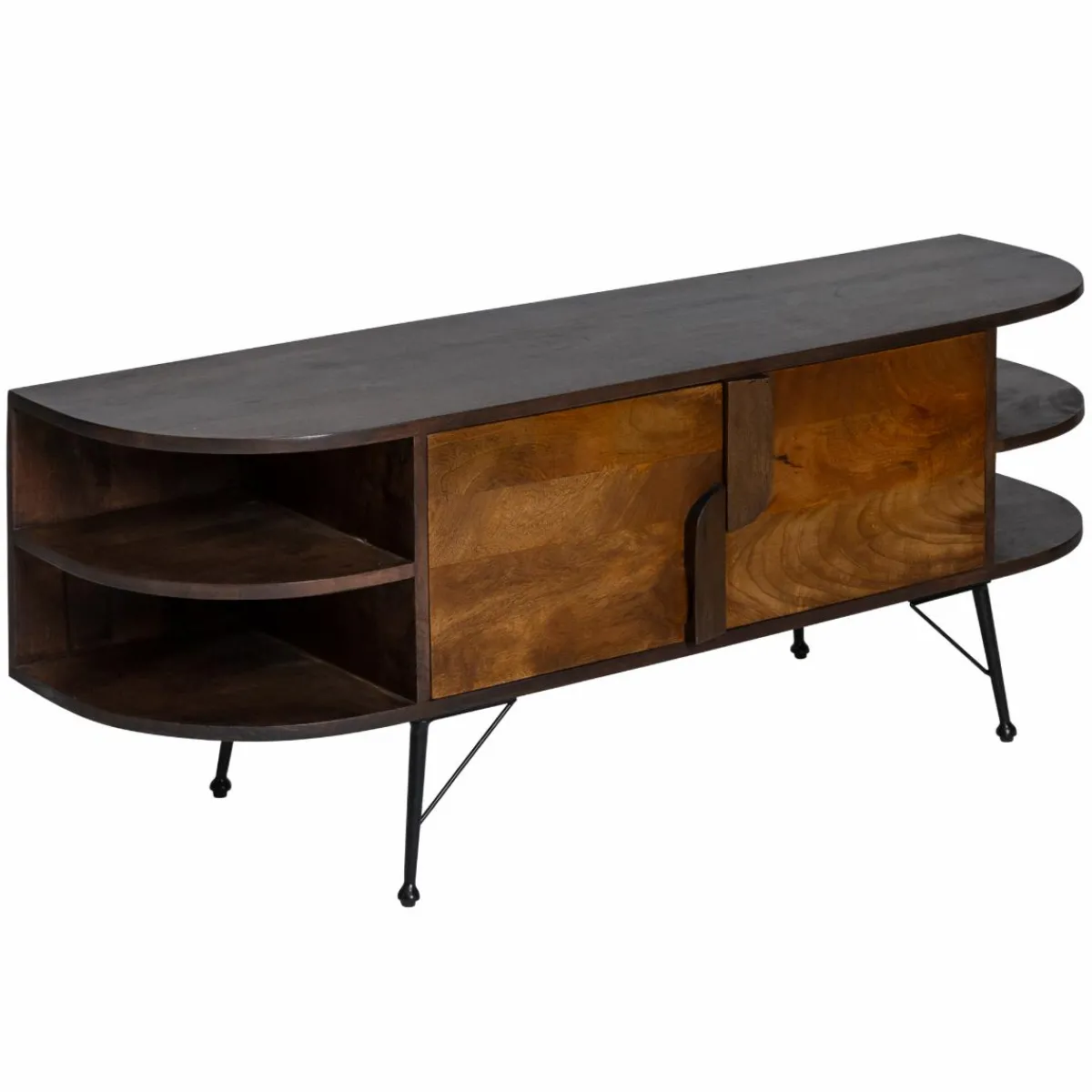 Made in Meubles Meuble TV en bois d'acacia Juno