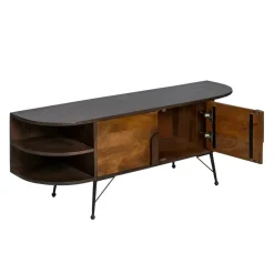 Made in Meubles Meuble TV en bois d'acacia Juno