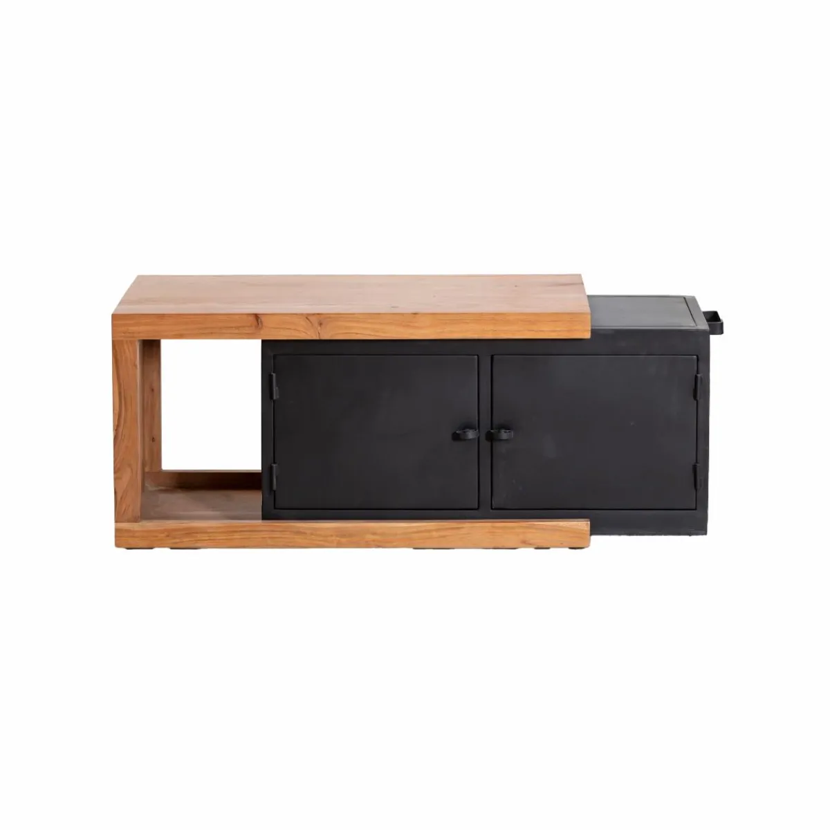 Made in Meubles Meuble TV en bois d'acacia Emilio