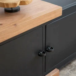 Made in Meubles Meuble TV en bois d'acacia Emilio