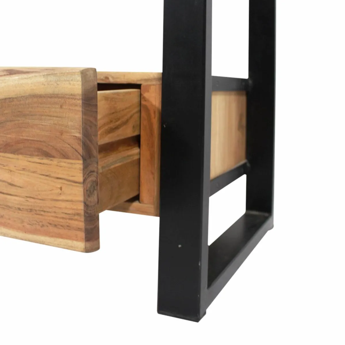Made in Meubles Meuble TV en bois d'acacia 3 tiroirs Tree