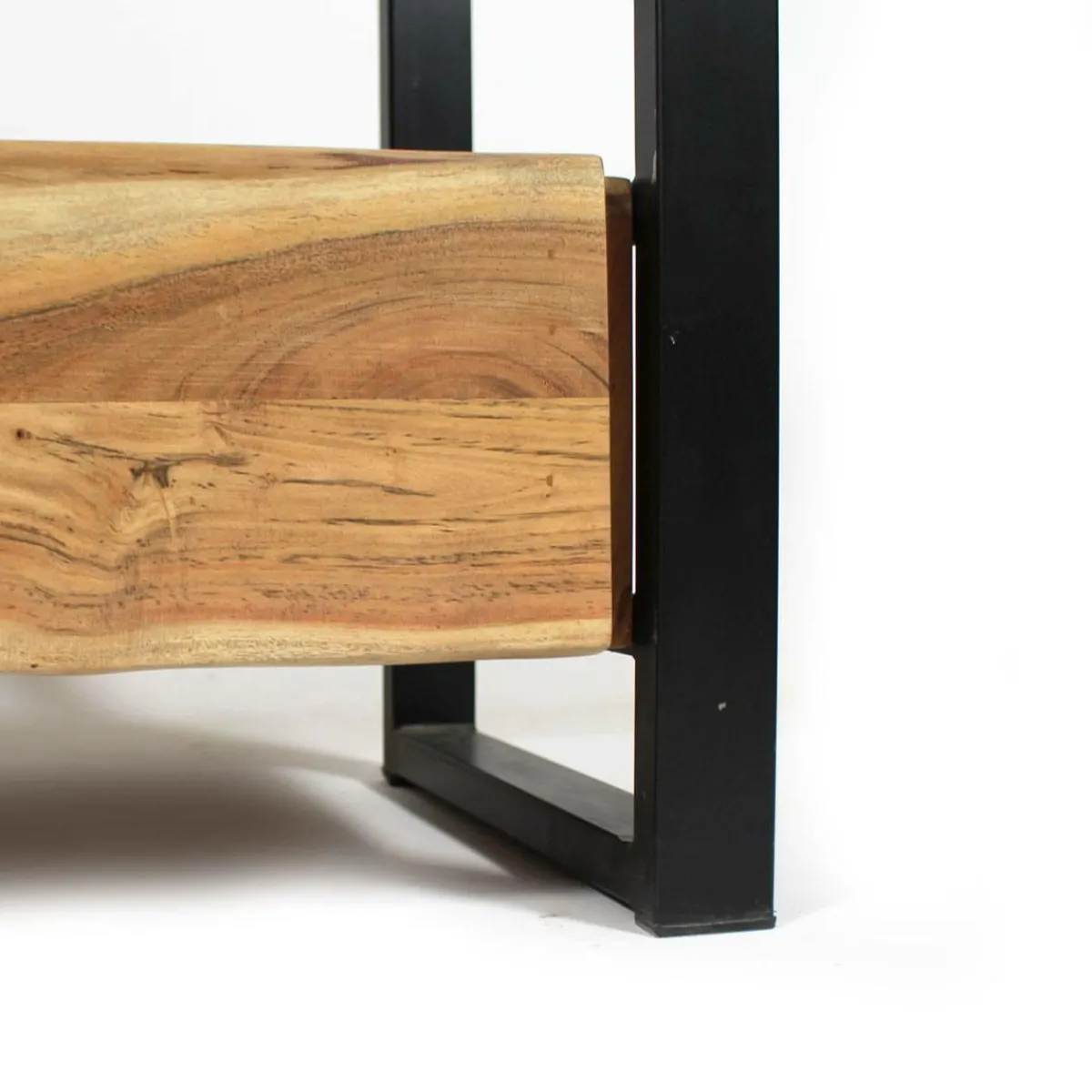 Made in Meubles Meuble TV en bois d'acacia 3 tiroirs Tree