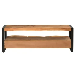 Made in Meubles Meuble TV en bois d'acacia 3 tiroirs Tree