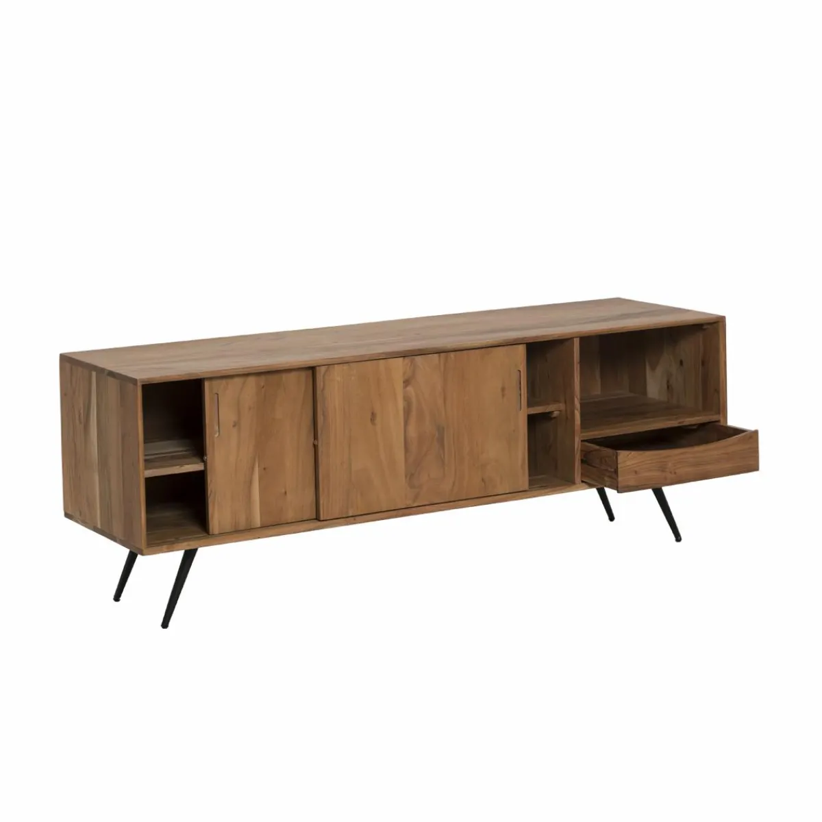 Made in Meubles Meuble TV en bois d'acacia Sara
