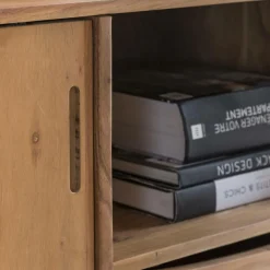 Made in Meubles Meuble TV en bois d'acacia Sara