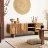Made in Meubles Meuble TV en bois d'acacia Tilio