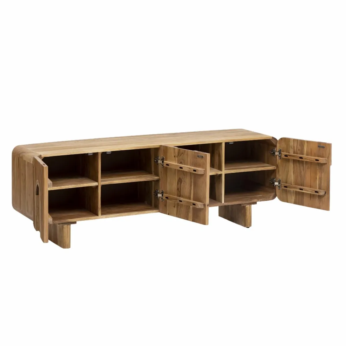 Made in Meubles Meuble TV en bois d'acacia Tilio