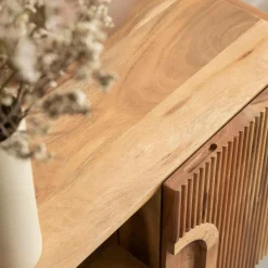 Made in Meubles Meuble TV en bois d'acacia Tilio