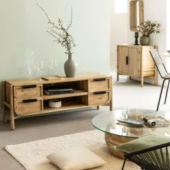 Made in Meubles Meuble TV en bois de manguier Nova