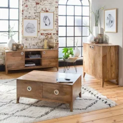 Made in Meubles Meuble tv en bois de manguier Eloi