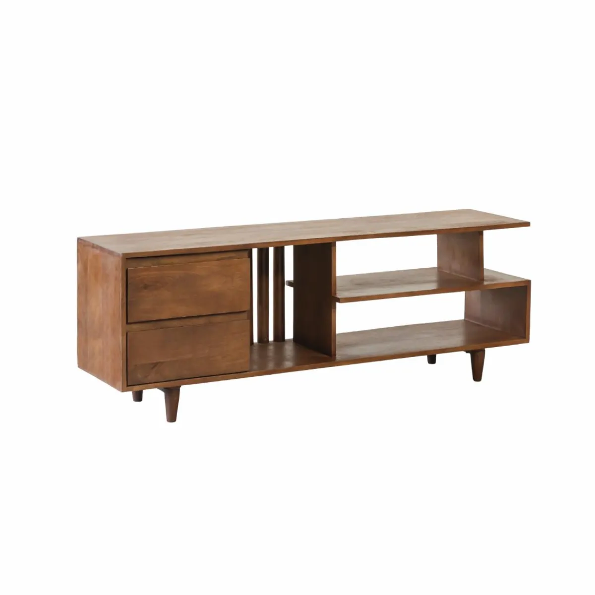 Made in Meubles Meuble TV en bois de manguier Nelson