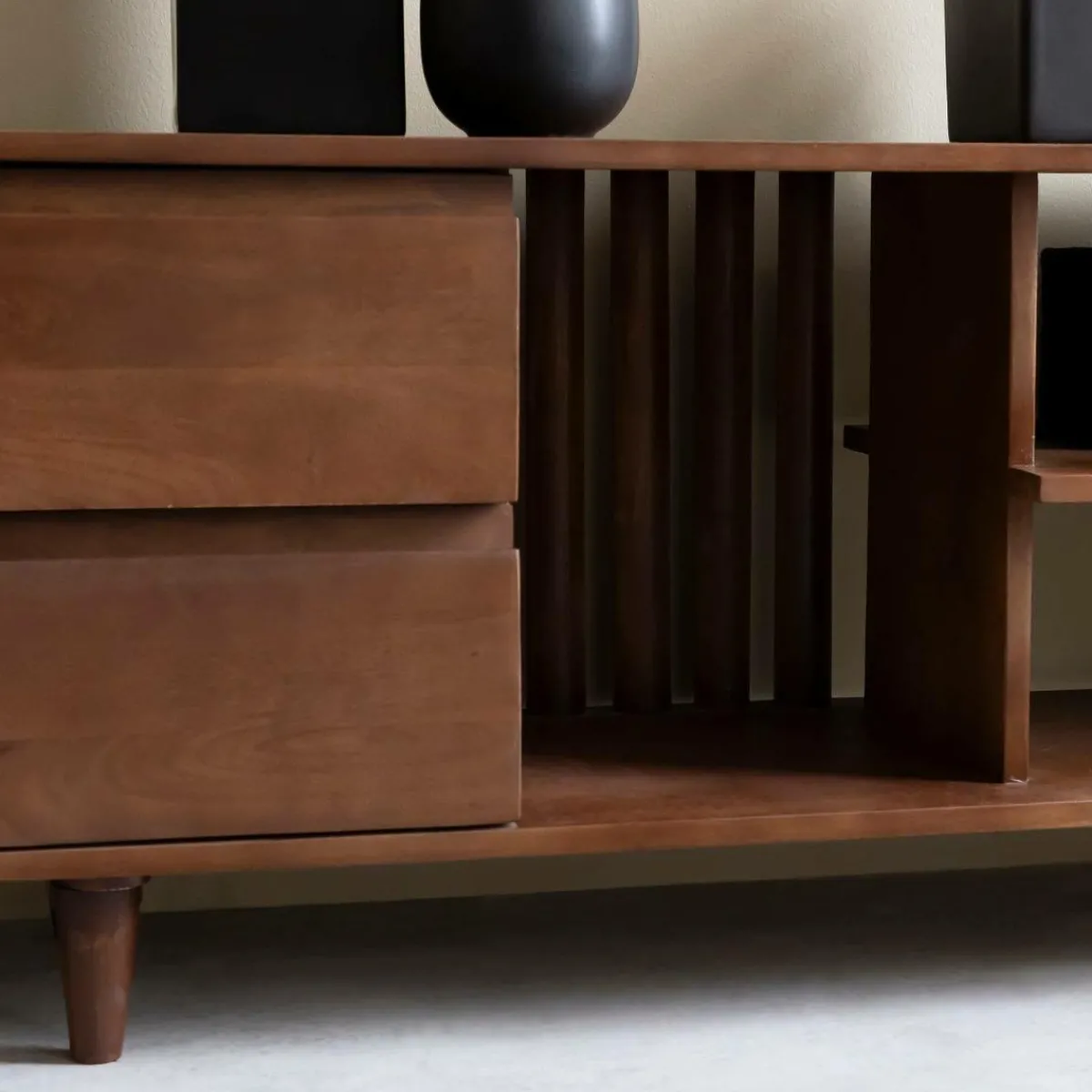 Made in Meubles Meuble TV en bois de manguier Nelson