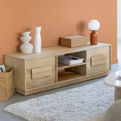 Made in Meubles Meuble TV en bois de manguier Lioris