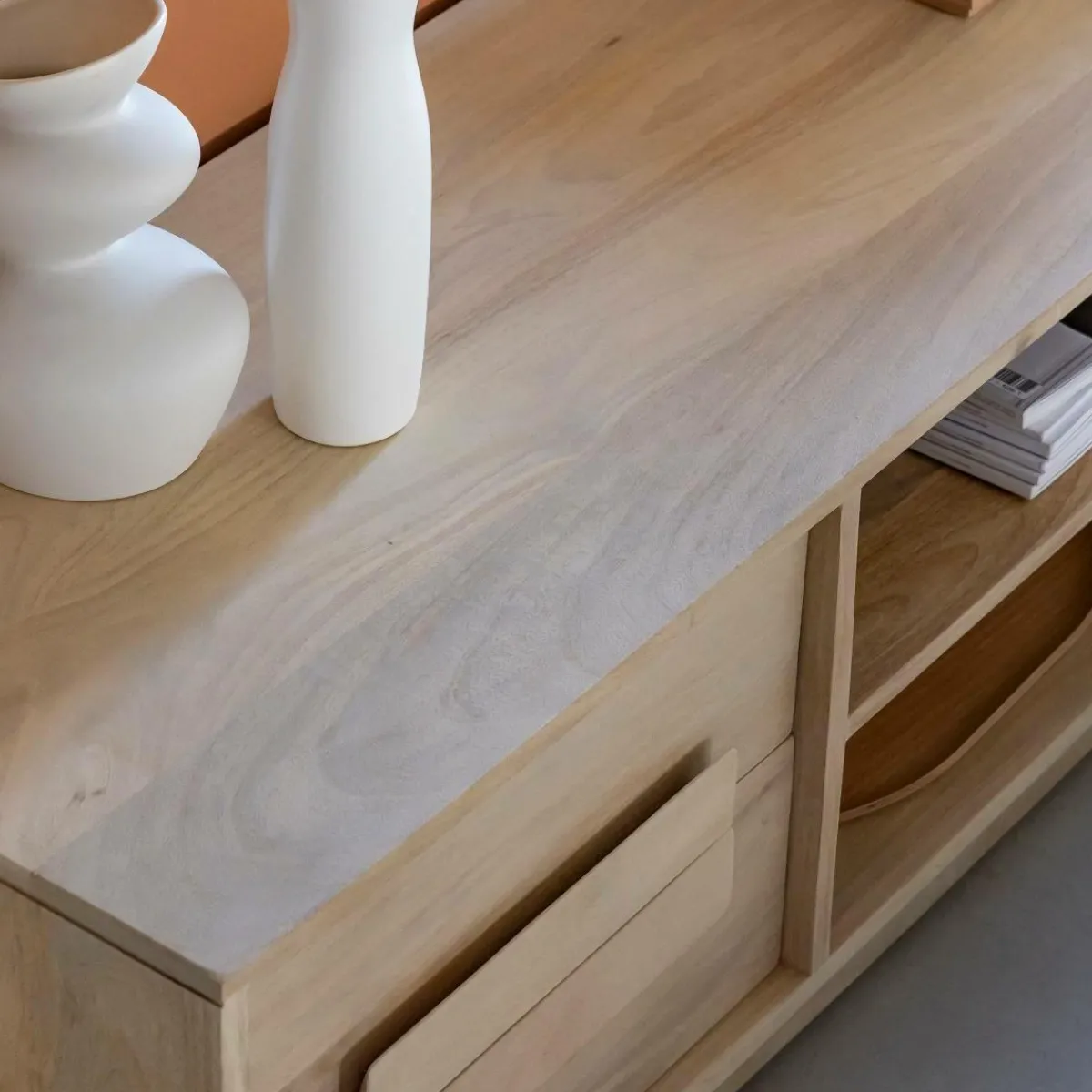 Made in Meubles Meuble TV en bois de manguier Lioris