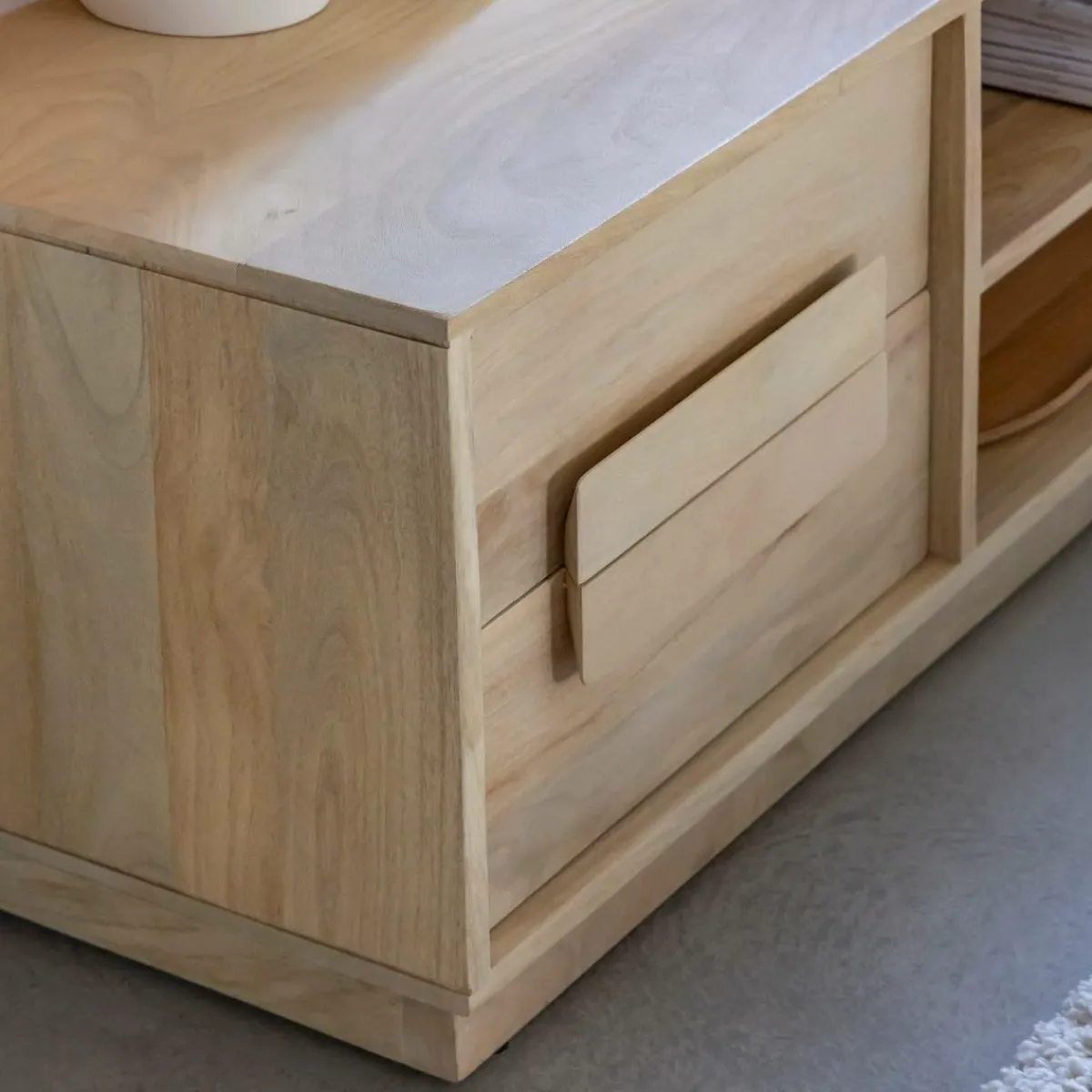 Made in Meubles Meuble TV en bois de manguier Lioris