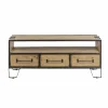 Made in Meubles Meuble TV en bois de manguier 3 tiroirs Wood