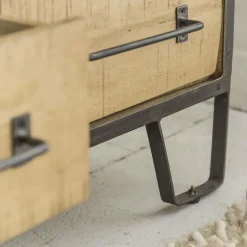 Made in Meubles Meuble TV en bois de manguier 3 tiroirs Wood
