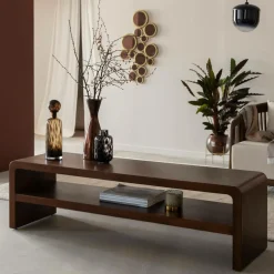 Made in Meubles Meuble TV en bois de manguier Lior
