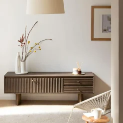 Made in Meubles Meuble TV en bois de manguier Niels