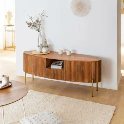 Made in Meubles Meuble TV en bois de manguier Cécile