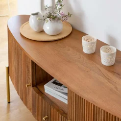 Made in Meubles Meuble TV en bois de manguier Cécile