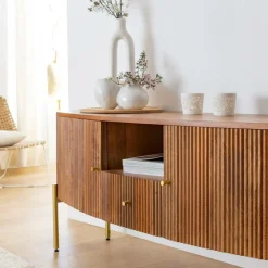 Made in Meubles Meuble TV en bois de manguier Cécile