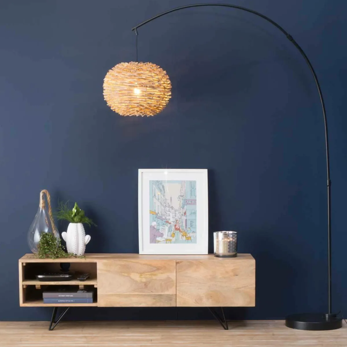Made in Meubles Meuble TV en bois de manguier Carole