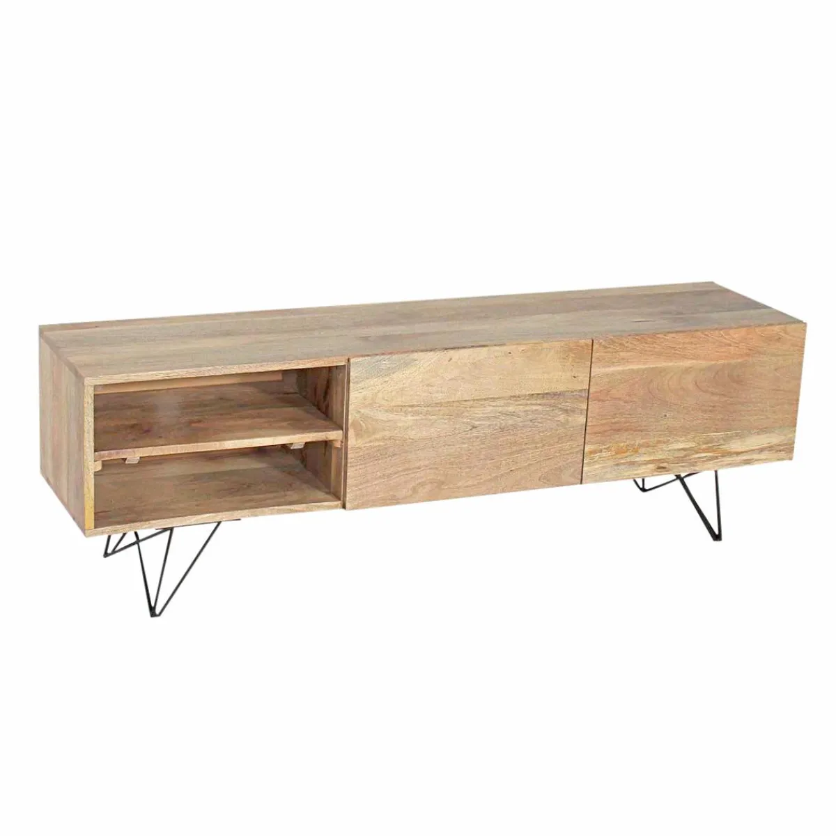 Made in Meubles Meuble TV en bois de manguier Carole