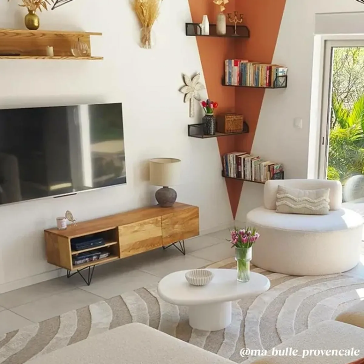Made in Meubles Meuble TV en bois de manguier Carole