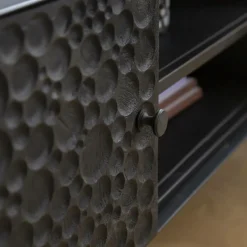 Made in Meubles Meuble TV en bois de manguier et métal Liv