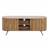 Made in Meubles Meuble TV en bois de manguier et terrazzo Ambrine