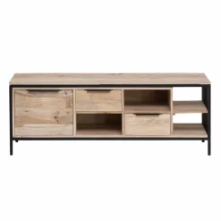 Made in Meubles Meuble TV en bois de manguier et métal Héloïse