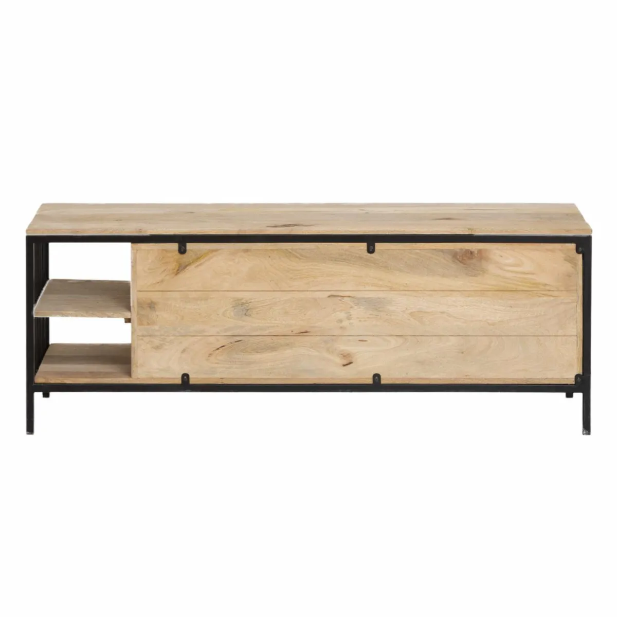 Made in Meubles Meuble TV en bois de manguier et métal Héloïse
