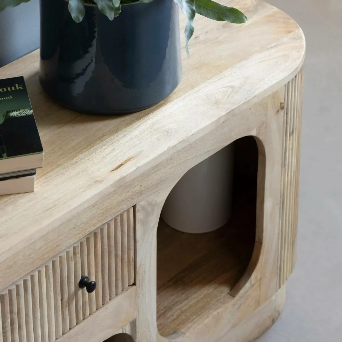 Made in Meubles Meuble TV en bois de manguier Amara
