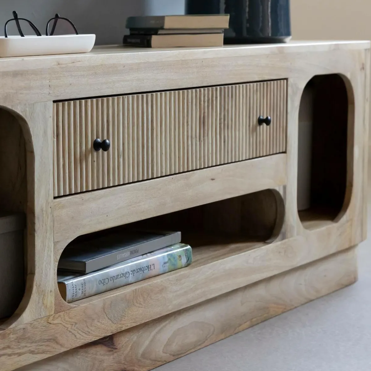 Made in Meubles Meuble TV en bois de manguier Amara