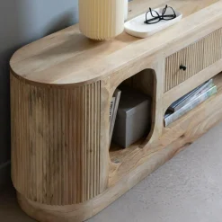 Made in Meubles Meuble TV en bois de manguier Amara