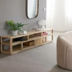 Made in Meubles Meuble TV en bois de manguier Adela