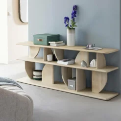 Made in Meubles Meuble TV en bois de manguier Curtis