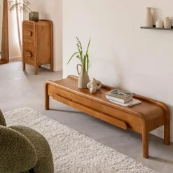 Made in Meubles Meuble TV en bois de manguier Féodor