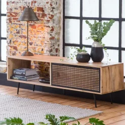 Made in Meubles Meuble TV en bois de manguier 140 cm Jasmin