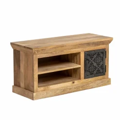 Made in Meubles Meuble TV en bois de manguier et métal Sahara
