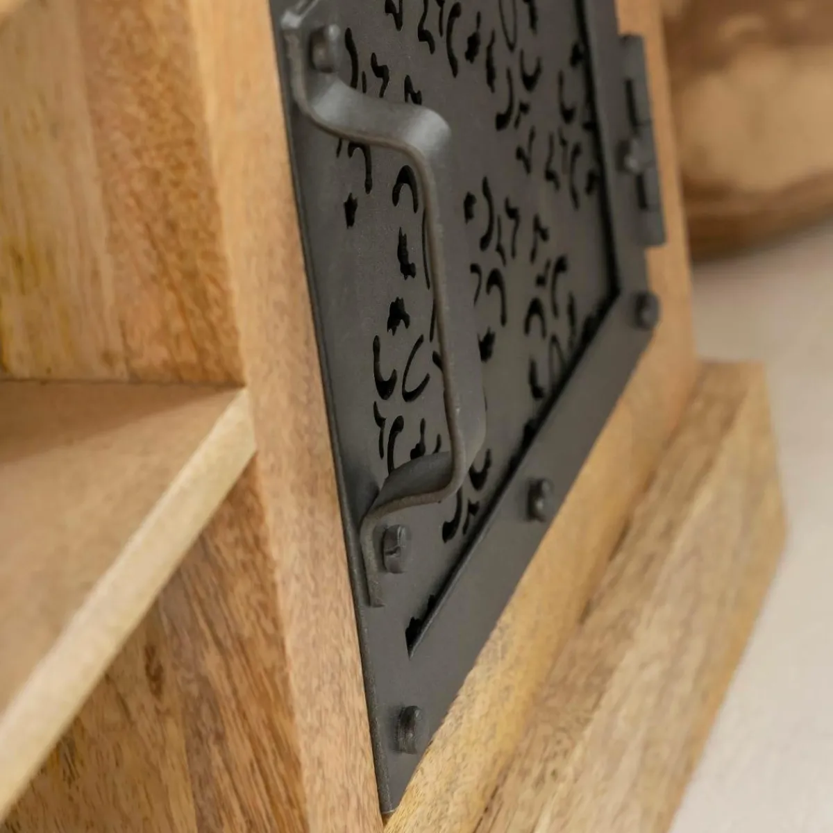 Made in Meubles Meuble TV en bois de manguier et métal Sahara
