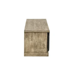 Made in Meubles Meuble TV en bois de manguier brossé et métal 160 cm Helsinki