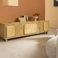 Made in Meubles Meuble TV en bois de manguier Eros