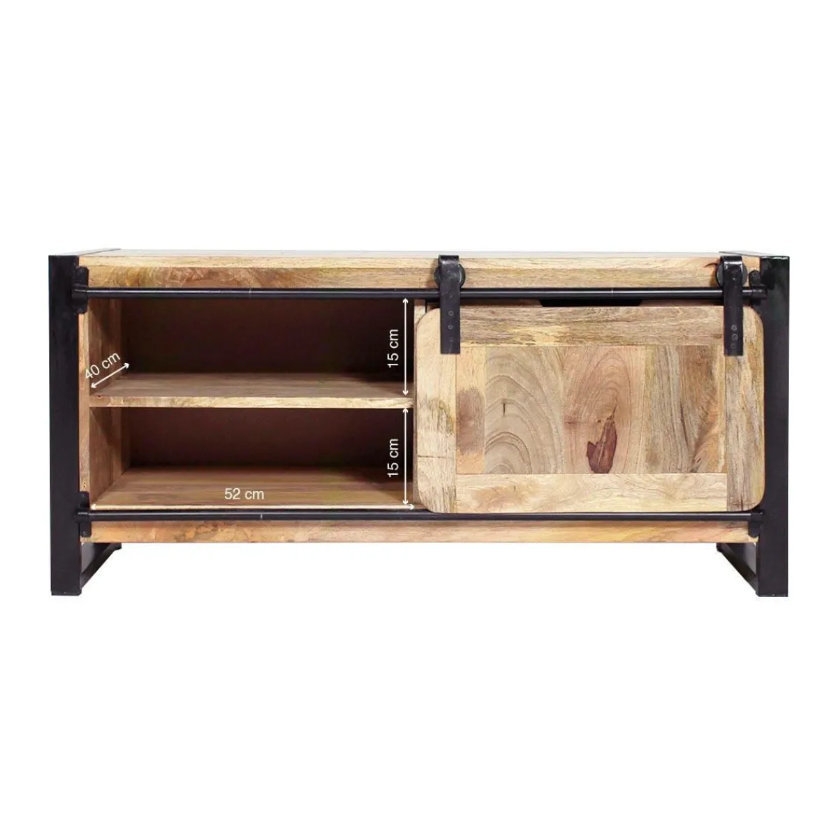 Made in Meubles Meuble TV en bois de manguier 120 cm New-York