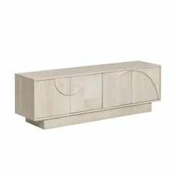 Made in Meubles Meuble TV en bois de manguier blanchi Miliam