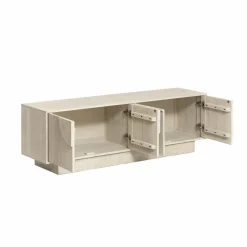 Made in Meubles Meuble TV en bois de manguier blanchi Miliam