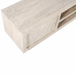 Made in Meubles Meuble TV en bois de manguier blanchi Alison