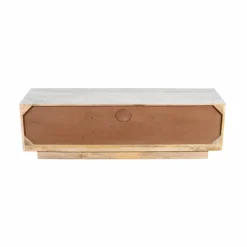 Made in Meubles Meuble TV en bois de manguier blanchi Alison